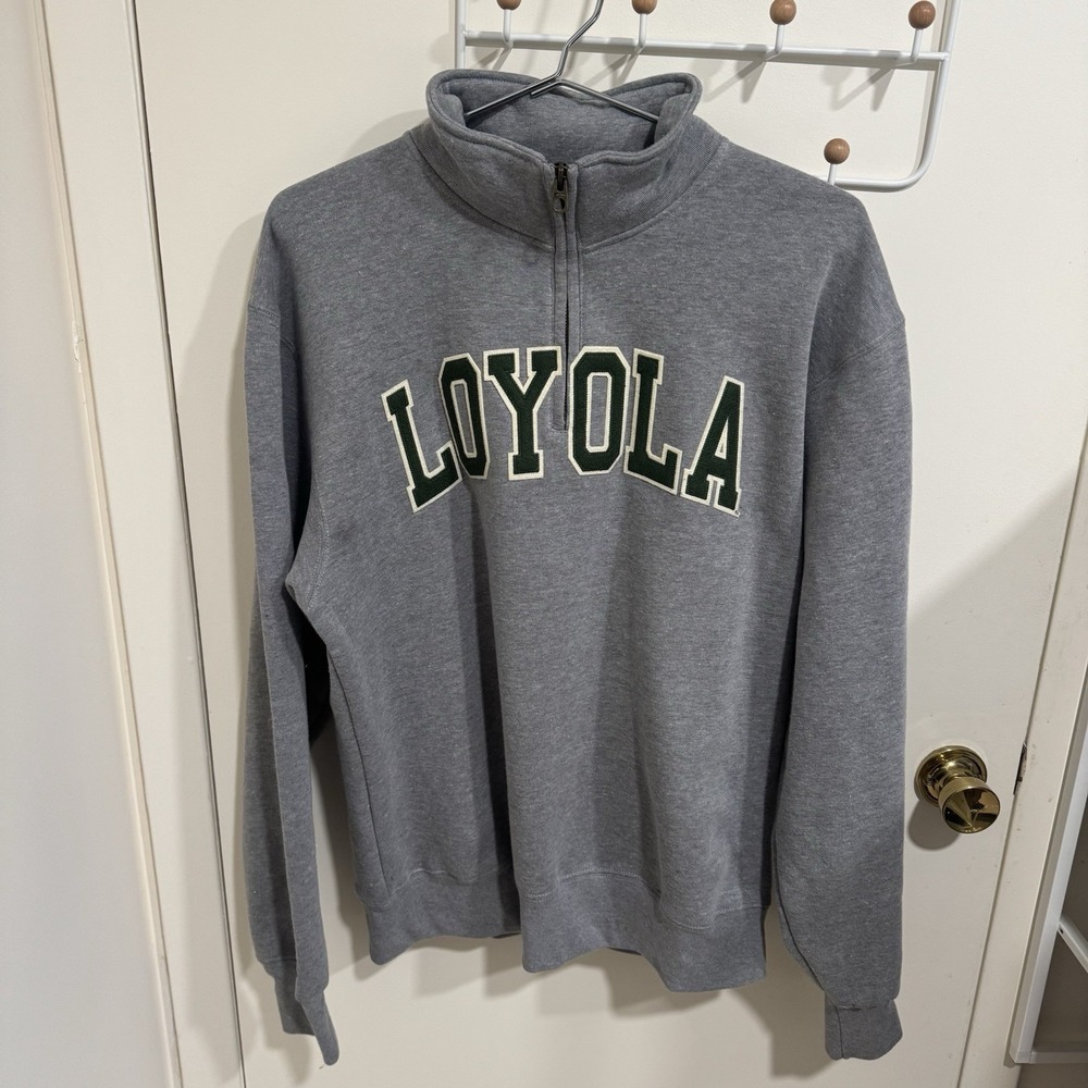 Loyola University Maryland 1/4 Zip Sweatshirt JanSport Green Greyhounds Size M